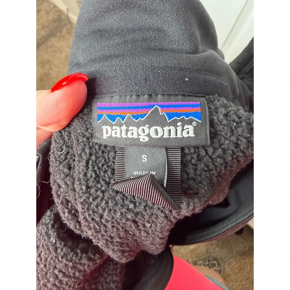 PATAGONIA Men's Better Sweater Quarter zip Pullover Size S Charcoal Company Logo